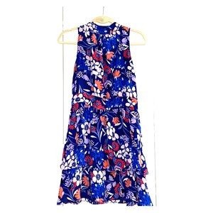 Parker Sleeveless Floral Dress, Size Small
